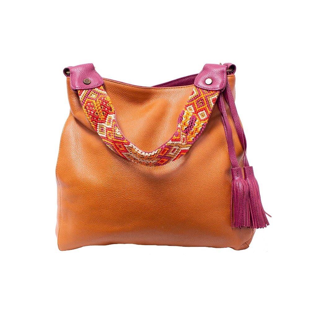 Cristina Orozco Brown Leather Shoulder Handbag